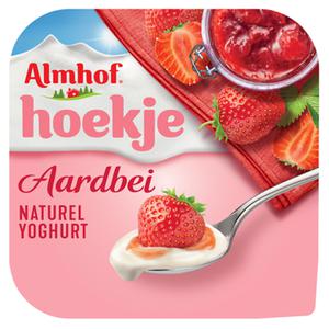 Almhof Hoekje Aardbei Naturel Yoghurt 150g