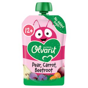 NUTRICIA Olvarit Olvarit Knijpfruit Peer Wortel Rode Biet 12+ Maanden 100g