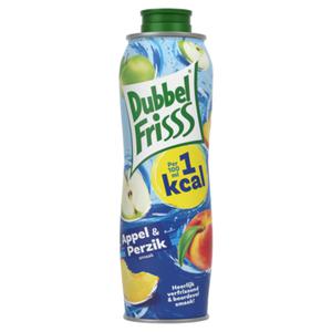 DubbelFrisss Siroop Appel/ Perzik 1 kcal 0, 75L