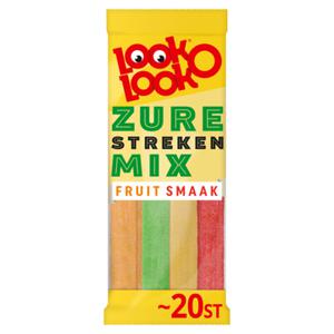 Look O Look Zure Streken Mix Zuur Snoep Zak 115 gram Zure matten