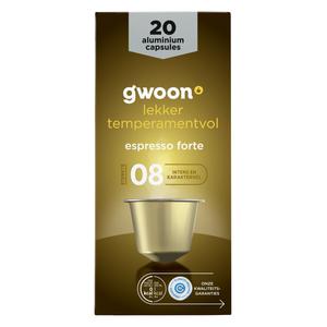 g'woon koffiecapsules espresso forte 8