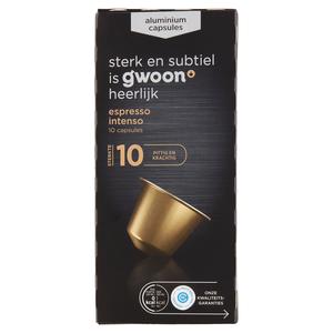 g'woon aluminium capsules espresso intenso 10