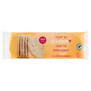 g'woon rijstwafel met yoghurt