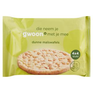 g'woon dikke maiswafel met zeezout