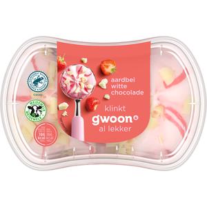 g'woon mini aardbei witte chocolade