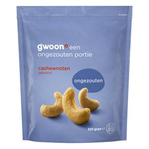 g'woon cashewnoten gebrand & ongezouten