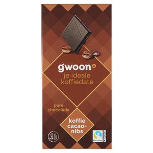 g'woon pure chocolade koffie cacaonibs