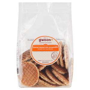 g'woon karamel zeezout mini stroopwafels