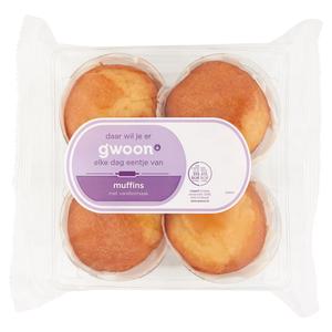 g'woon muffins met vanillesmaak