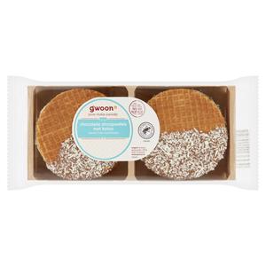 g'woon chocolade stroopwafels met kokos