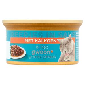 g'woon reepjes in saus met kalkoen