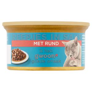 g'woon reepjes in saus met rund