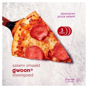 g'woon steenoven pizza salami