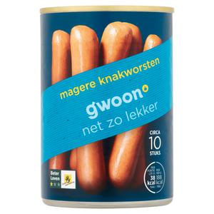 g'woon magere knakworsten