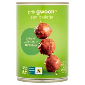 g'woon gehaktballetjes in satesaus