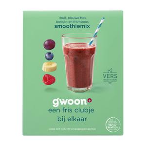 g'woon smoothiemix druif, blauwe bes, banaan en framboos