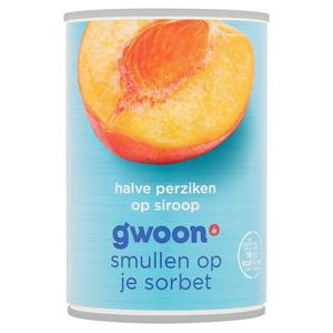 g'woon halve perziken op siroop