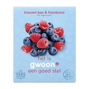 g'woon blauwe bes en framboos