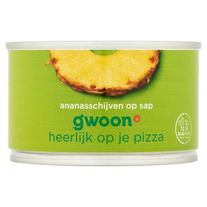 g'woon ananasschijven op sap