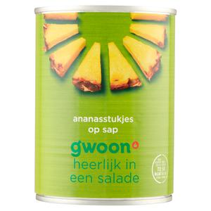 g'woon ananasstukjes op sap