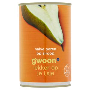 g'woon halve peren op siroop