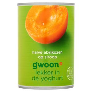 g'woon halve abrikozen op siroop