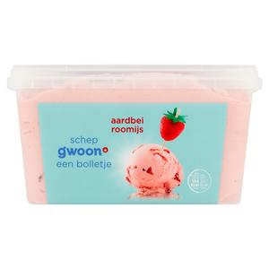 g'woon aardbei roomijs