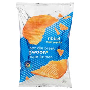 g'woon ribbelchips paprika