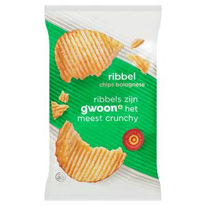 g'woon ribbelchips bolognese