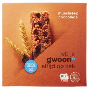 g'woon mueslireep chocolade