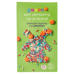 g'woon gekleurde hagelslag met jammies