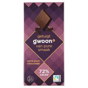 g'woon extra puur chocolade 72% cacao