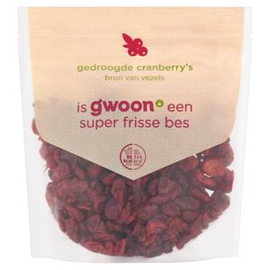 g'woon gedroogde cranberry's