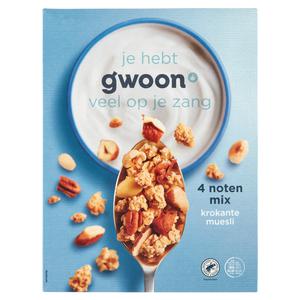 g'woon krokante muesli 4 noten