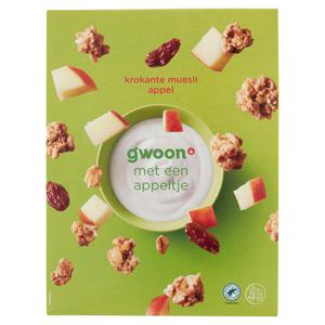 g'woon krokante muesli appel