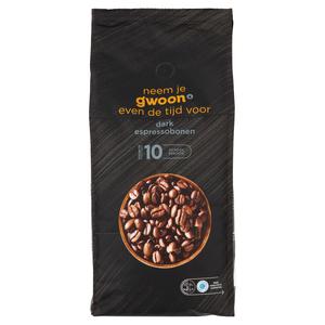 g'woon dark espressobonen