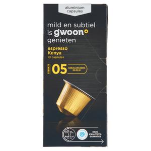 g'woon aluminium capsules espresso Kenya 5