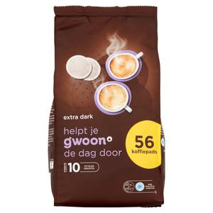 g'woon extra dark koffiepads