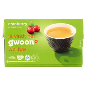 g'woon cranberry groene thee