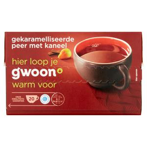 g'woon gekaramelliseerde peer met kaneel thee