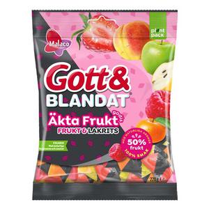 Malaco Gott & Blandat Fruit & Liquorice 220g