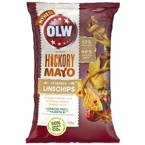 OLW Hickory Mayo Lentil Chips 90g