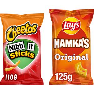 Lay's Hamkas Cheetos sticks chips borrel pack