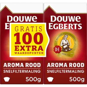 Douwe Egberts Aroma Rood dubbelpak filterkoffie