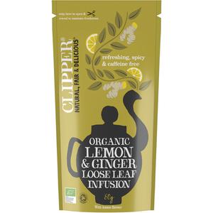 Clipper Organic lemon ginger loose leaf infusion