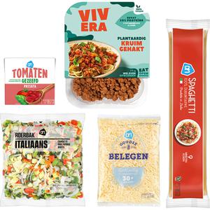 Vivera kruimgehakt met AH Spaghetti pakket