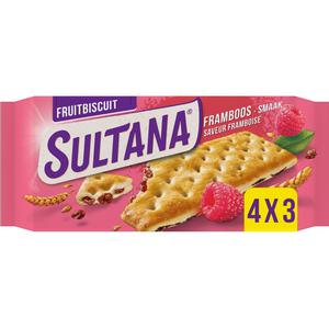 Sultana Fruitbiscuit framboos smaak