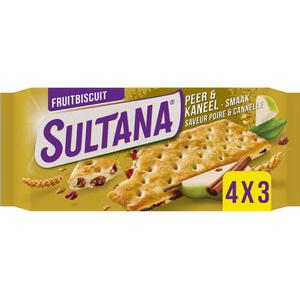 Sultana Fruitbiscuit peer kaneel smaak