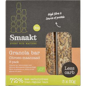 Smaakt Granola bar citroen-maanzaad 3-pack