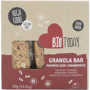 BioToday Granola bar pompoenpit-cranberry